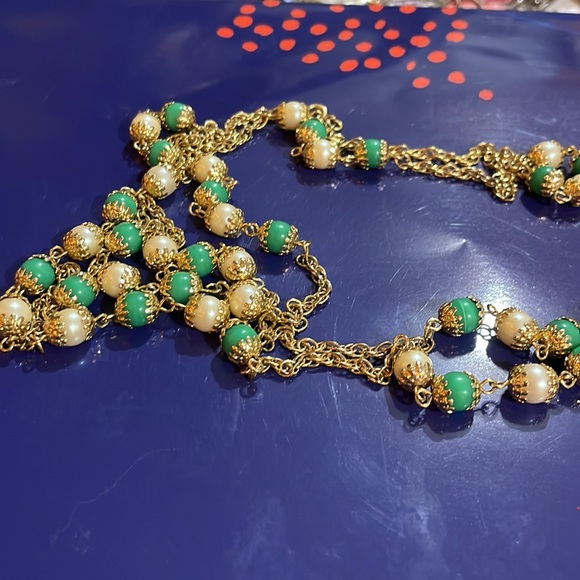 Art Deco Type long 24 Beaded necklace. - Picture 2 of 6